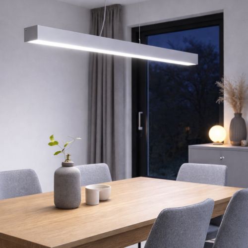 Lámpara LED Lineal Colgante 2m 40W Luz Fría