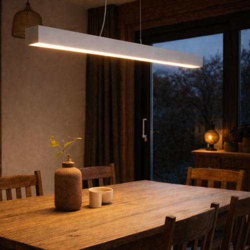 Lámpara LED Lineal Colgante 2m 40W Luz Cálida