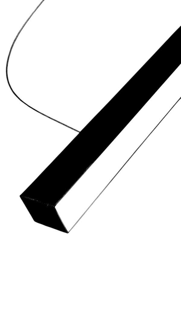 Lámpara LED Lineal Colgante Negro 2m Angulo 90°
