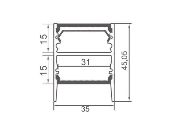Lámpara LED Colgante Bidireccional 30w
