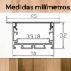 Lámpara LED Empotrable 1m 40W