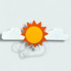INTENSESO Aplique LED Infantil Sol y Nubes 4W Luz Nocturna